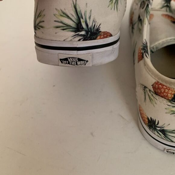 Vans Atwood Low Ivory Brown Pineapple Print Canvas Skateboarding Sneakers Size 8 - Picture 9 of 13
